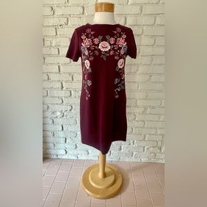 Maroon Floral Dress